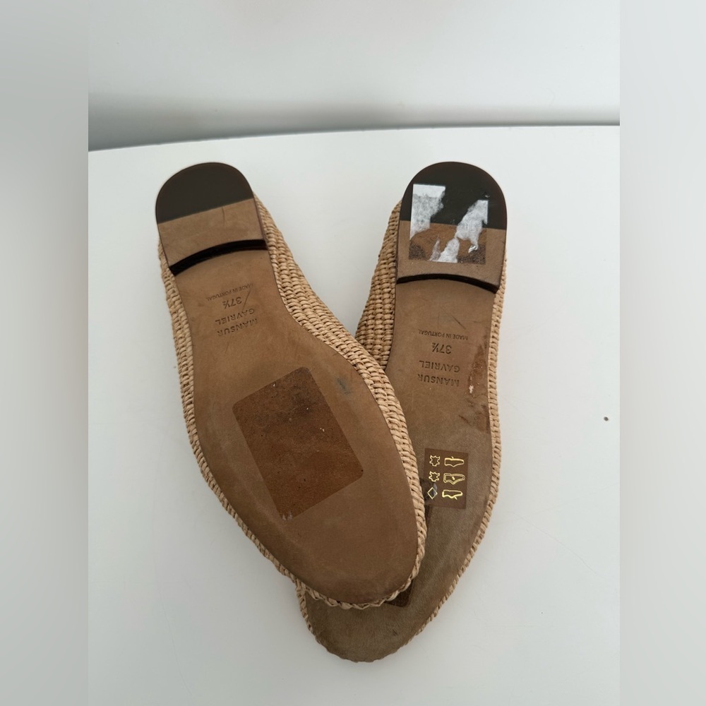 Mansur Gavriel Tan Woven Ballet Flats size 371/2 - Picture 8 of 8